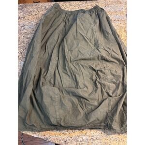 NWT Privatsachen Olive Green‎ Crinkle Cotton Artwear Skirt One Size Lagenlook
